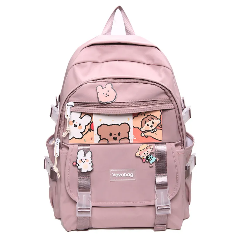 Ins Japanese Cute Girl Large-capacity Backpack - Pink