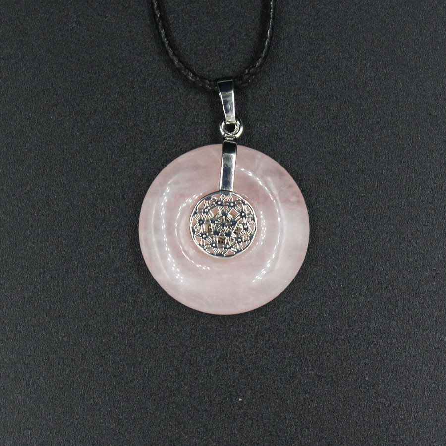 Flower Of Life Crystal Pendant Necklace Sweater Chain
