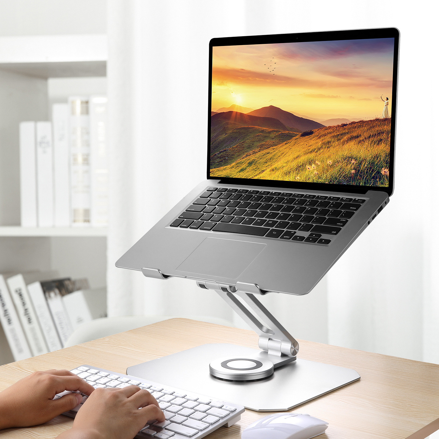 Rotating Laptop Holder – Aluminum Cooling Stand | Shop Now on CyberRigStore.com