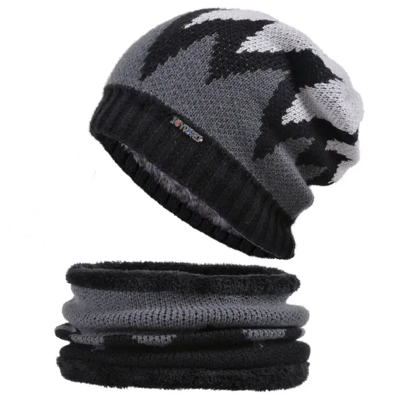 Men's Winter Flame Knitted Wool Hat Fashion All-match