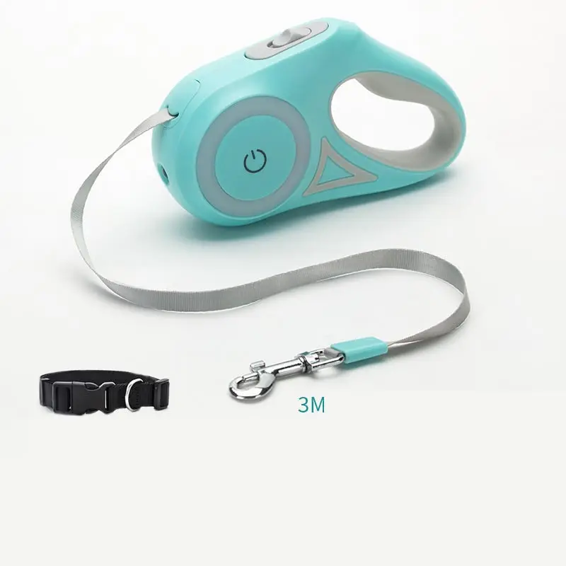 Dog Leash Retractable And Collar Spotlight Automatic