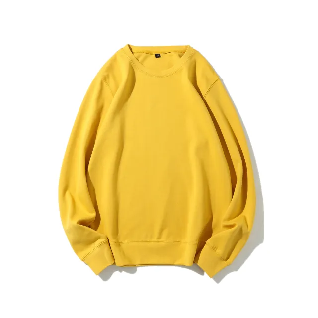 Solid Healthy Round Neck Sweater Long Sleeve Turmeric - Shop at LoveMi