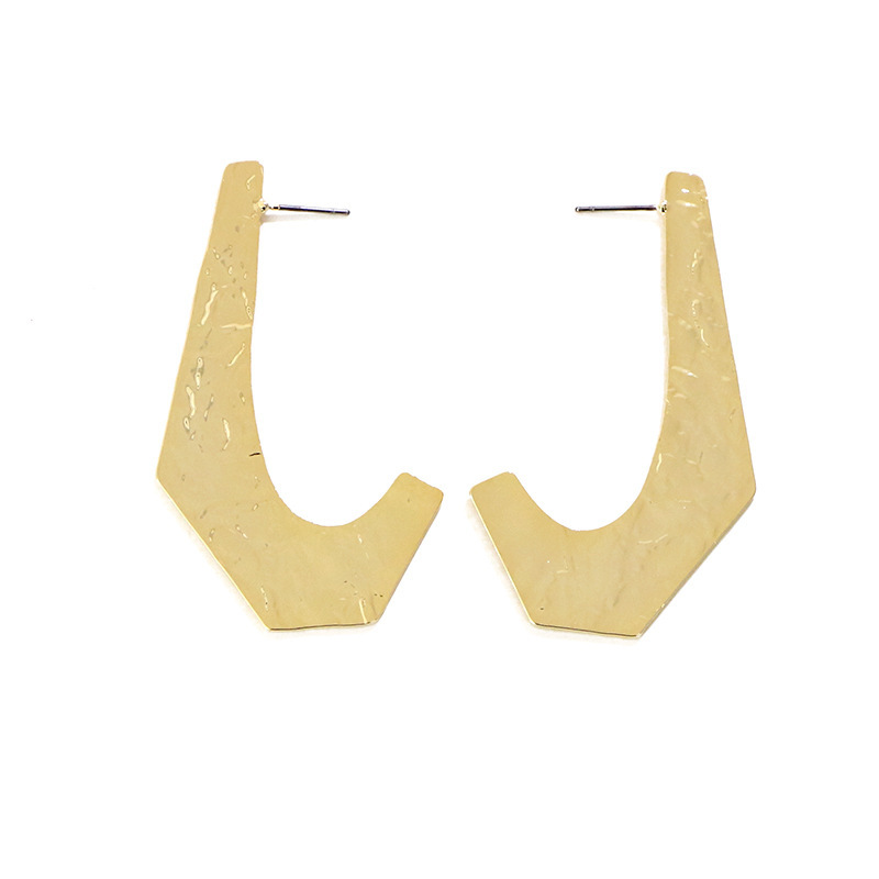 Personality Simple Letter Geometric Square Circle Earrings Fashion