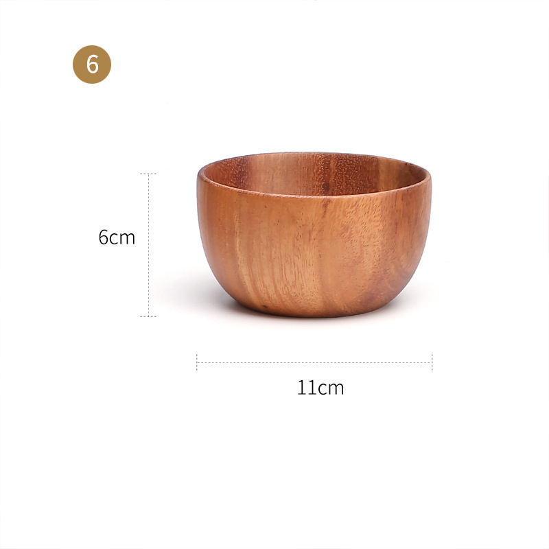 Large And Small Log Rice Bowl Tableware Hotel Restaurant Kitchen - Image 3