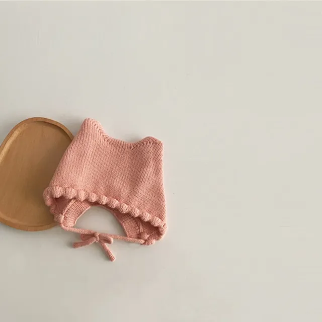 Knitted Ear Protection For Autumn Baby Pink - Shop at LoveMi