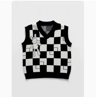 Parent child Sweater Three Or Four Family Family Model Parent child Vest Sweater Black - Shop at LoveMi