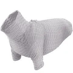Pet Clothes Autumn Winter High Necked Bottoming Shirt Super Elastic Slim Fit - Grey - View 1