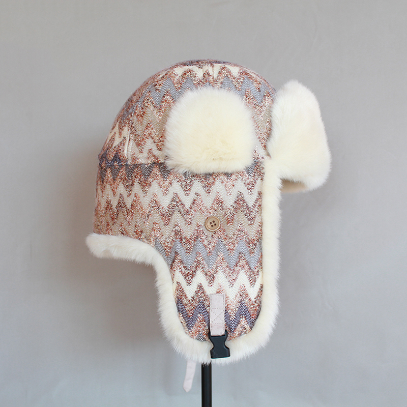 Women's Printed Ear Protection Thickened Plus Fleece