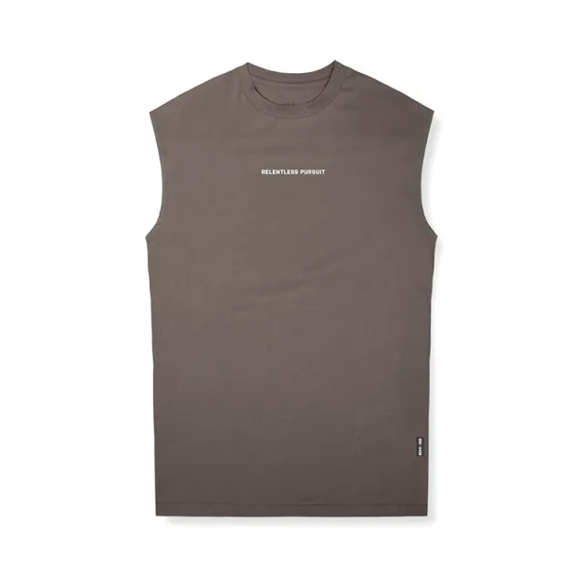 Fashion Brand Loose Large Size Sleeveless T shirt Men's Vest Sports Bottoming Shirt Bronze L - Shop at LoveMi