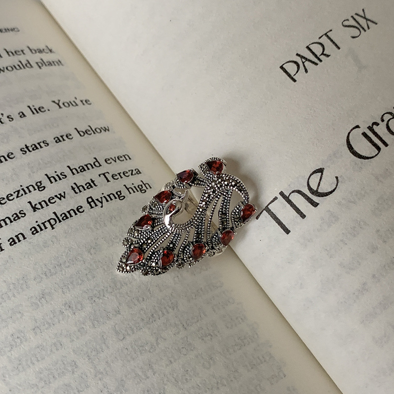 Design Sense Hollow Art Exaggerated 925 Sterling Silver Ring