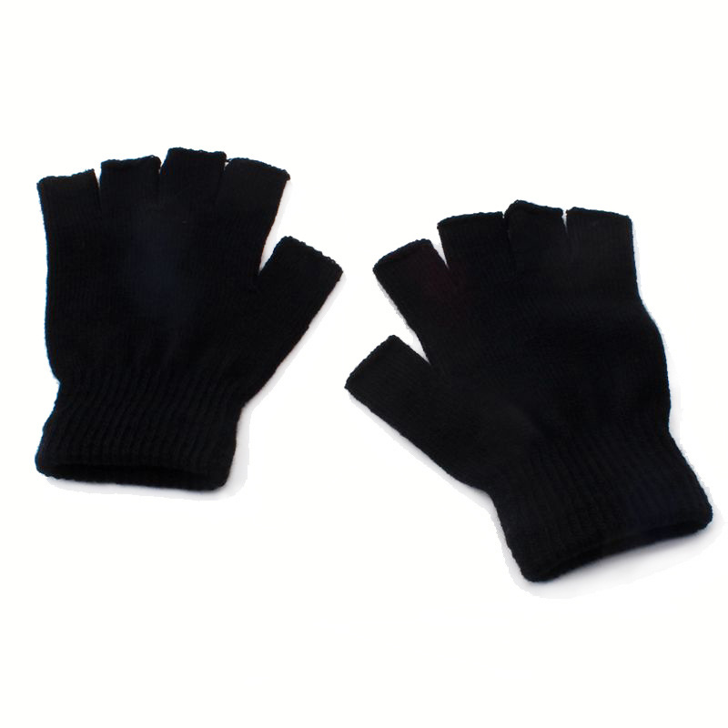 Autumn And Winter Knitted Korean Half-finger Cold Gloves
