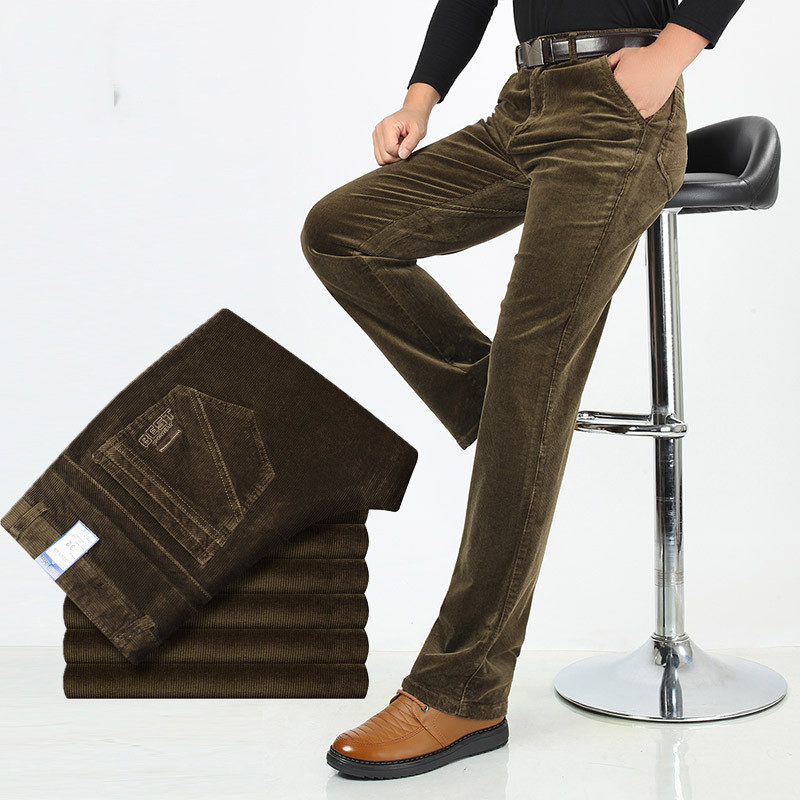 Title 6, Rechte casual broek van corduroy voor heren