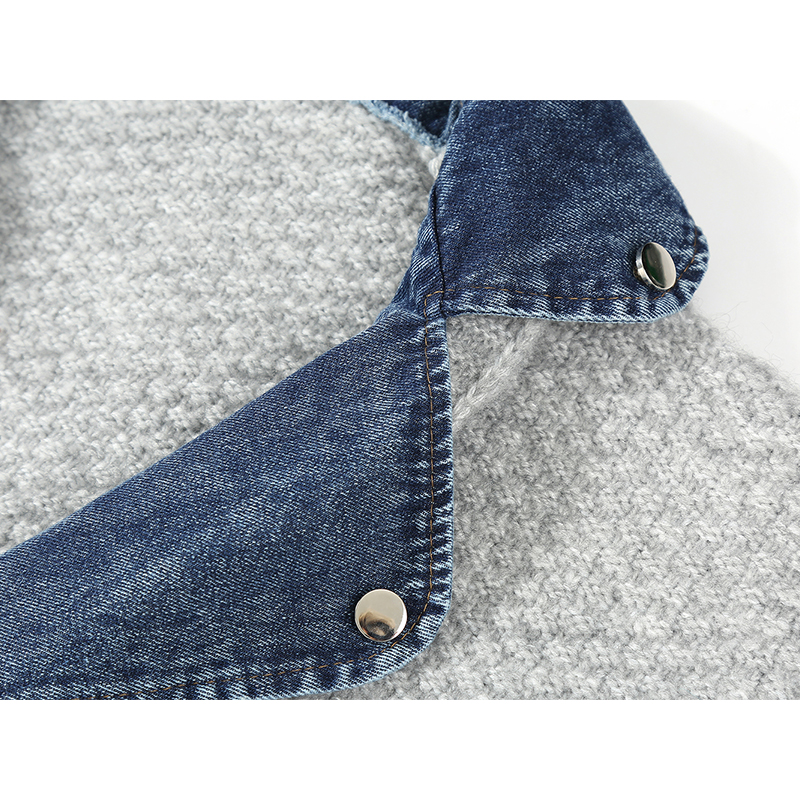 Women's Fake Two Piece Loose Knit Sweater