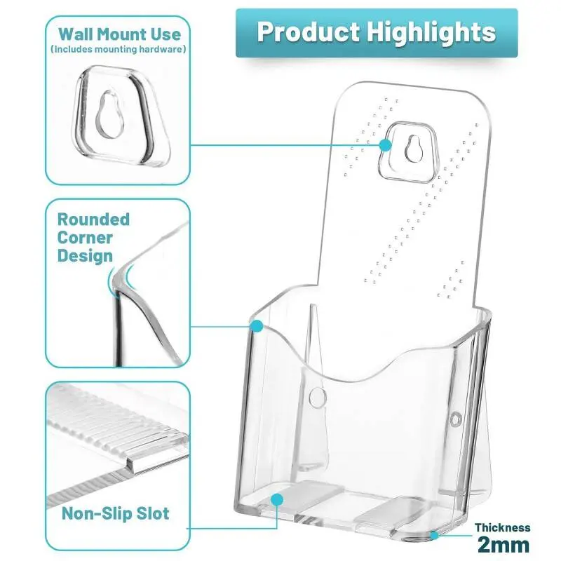Premium 6-Pack Leaflet Holder, Menu Holder