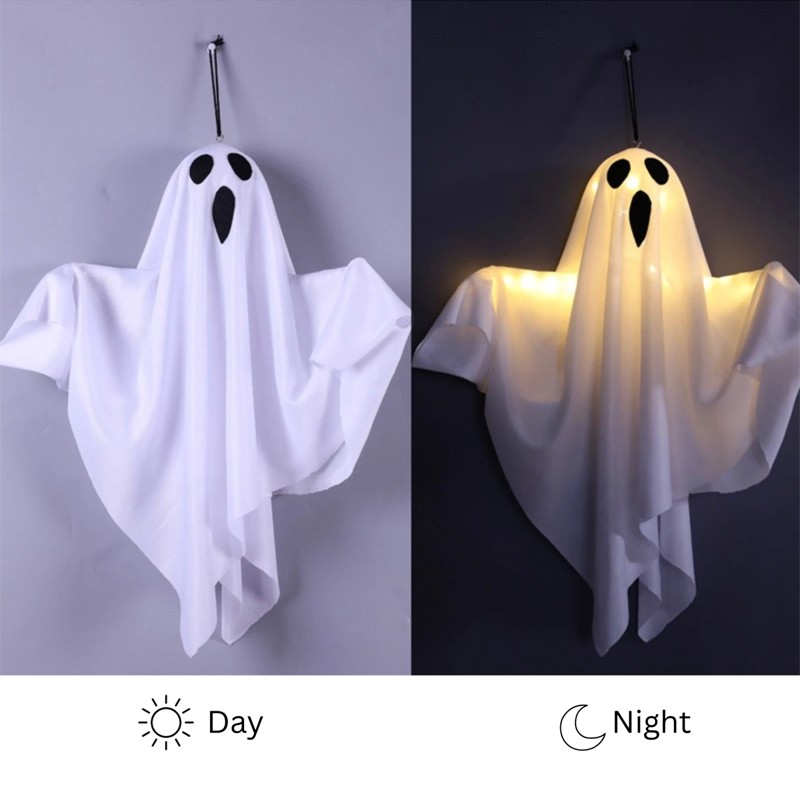Halloween Glowing Ghost Light Outdoor Decor Garden Prop Party Home Hanging — image 11