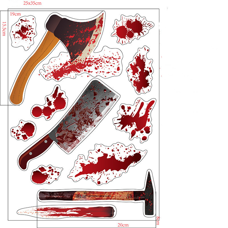 Halloween decoration bloodmark wall sticker window sticker