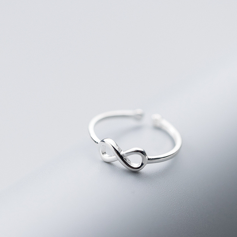 S925 Silver Women's Fashion Personality Infinite 8-character Ring