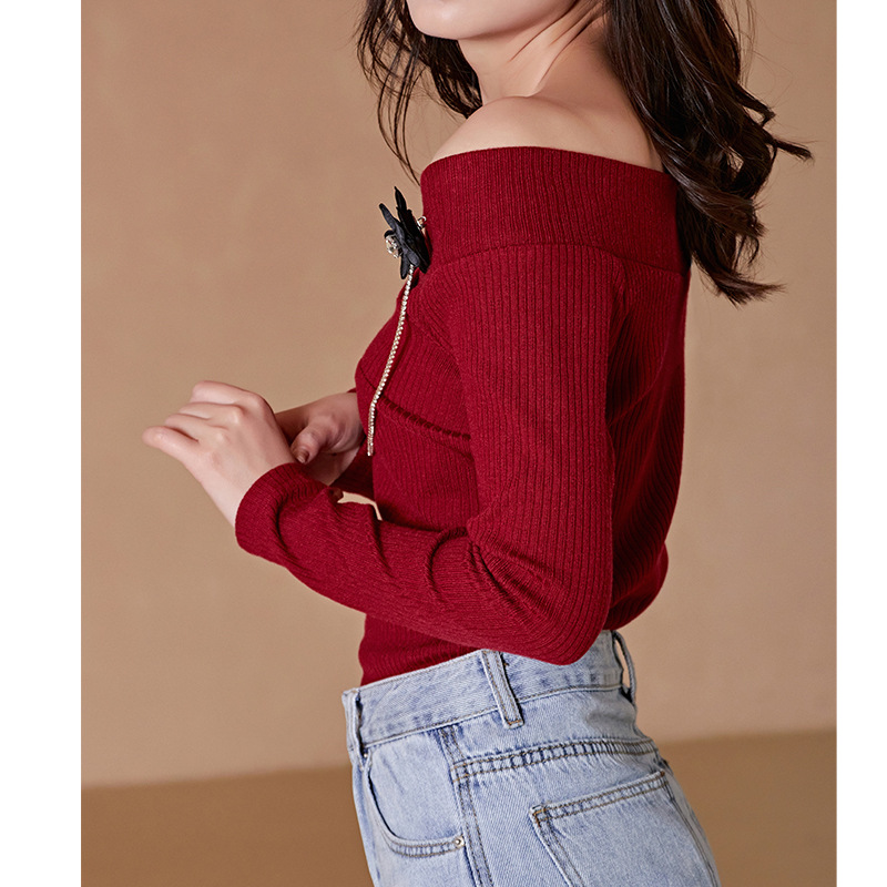 Net Red Celebrity Style One-shoulder Shirt