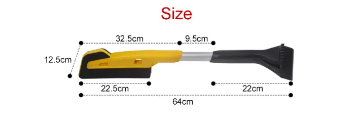 Car Snow Shovel and Ice Scraper, Lightweight EVA Snow Removal Tool with Long Handle - detail photo 7
