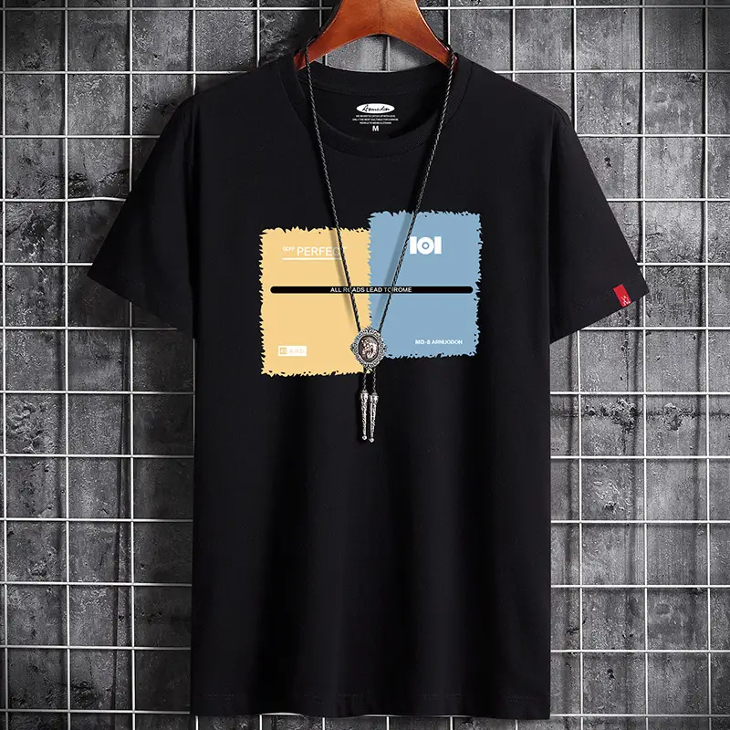 Men's Crew Neck T Shirt Trend Couple Half Sleeve