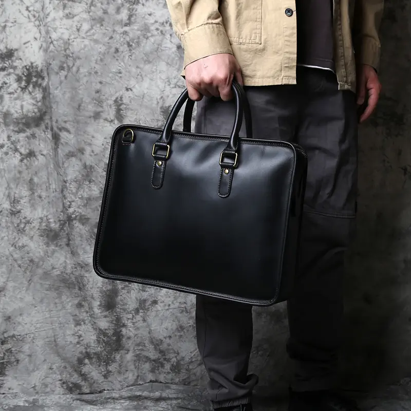 Vintage Casual Crazy Horse Leather Handmade Men's
