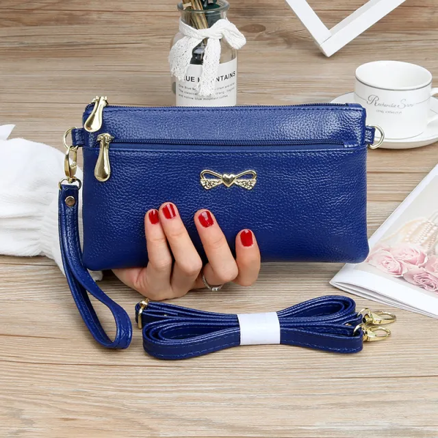 Summer Ladies Clutch Casual All match Small Bag Mobile Phone Coin Purse Shoulder Messenger Bag Blue - Shop at LoveMi