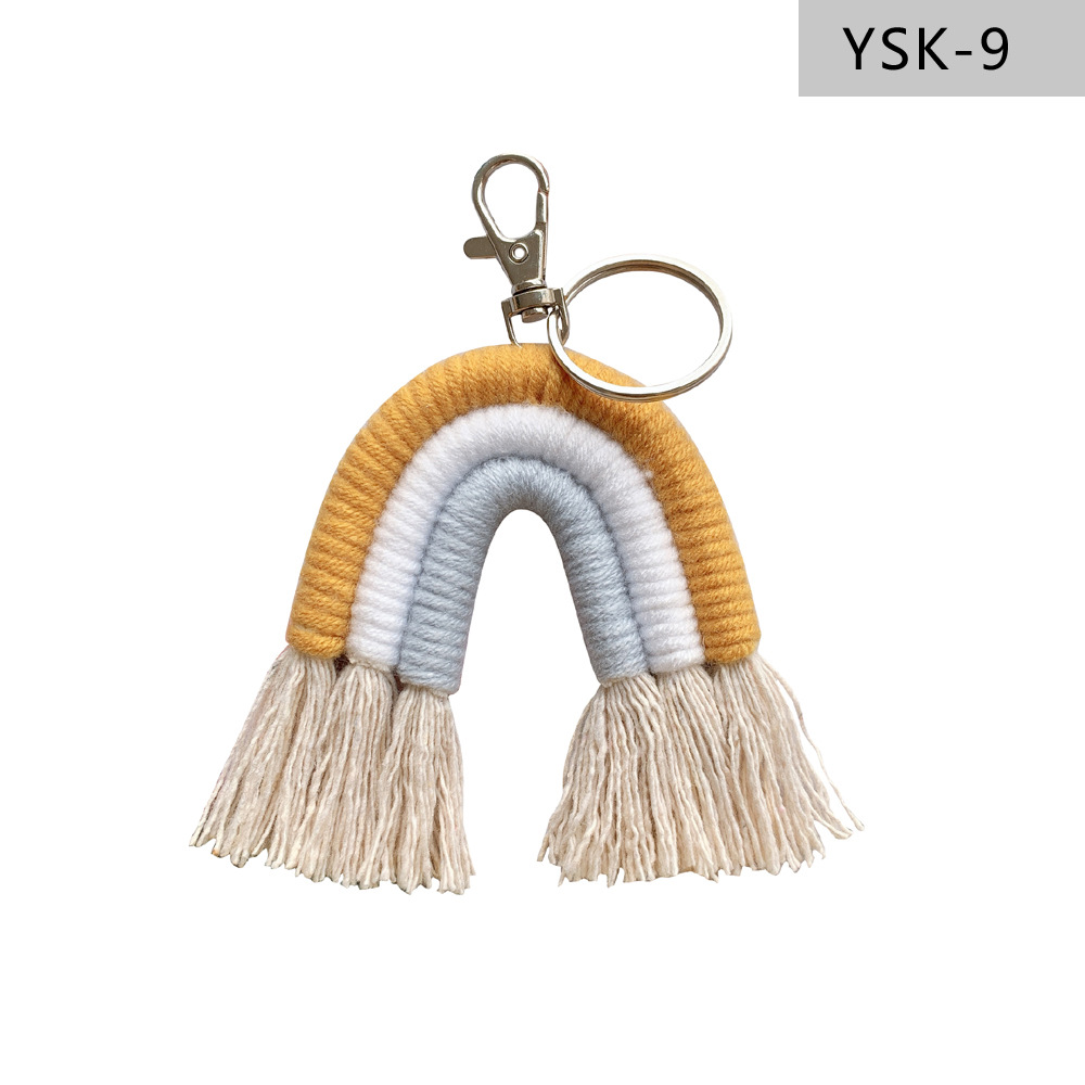 Home Braided Rainbow Tassel Keychain Charm Ysk9 - Shop at LoveMi