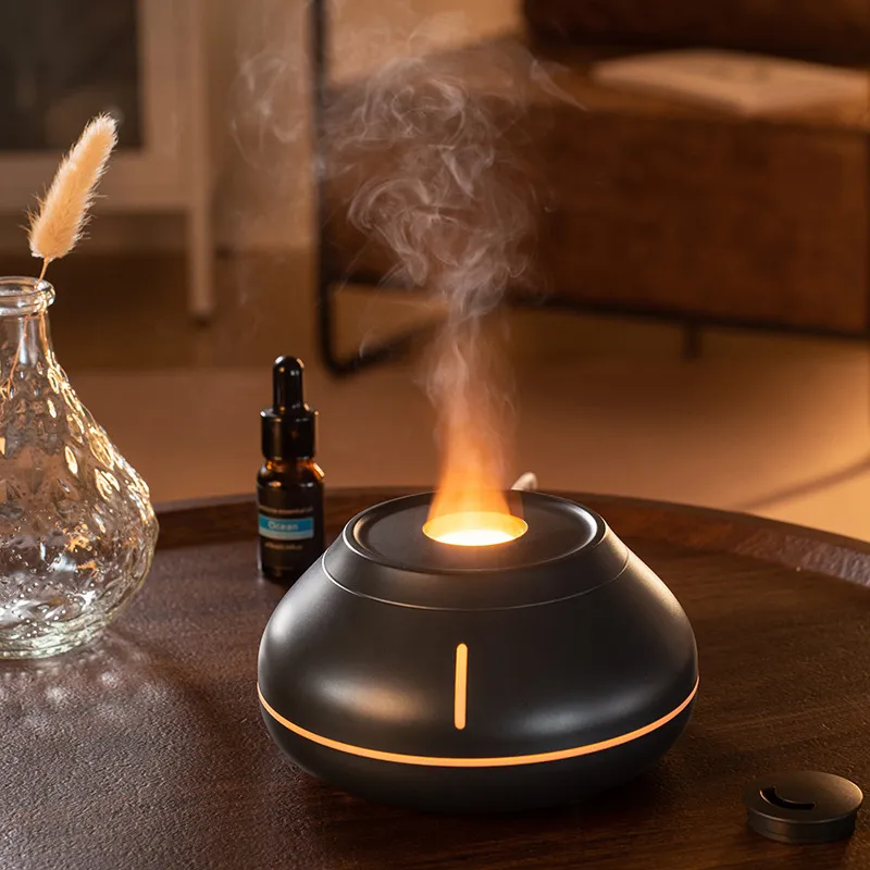 New Humidifier Colorful Simulation Flame Aroma Diffuser Desktop Creativity Humidifier For Home Room – image 2