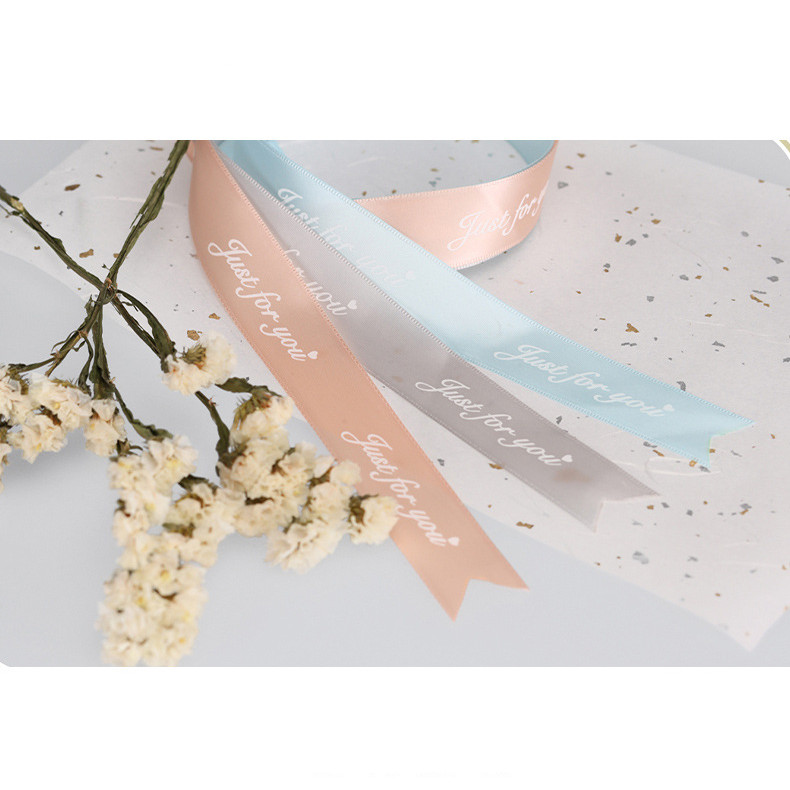Flower Bouquet Ribbon Printed English Letter Ribbon