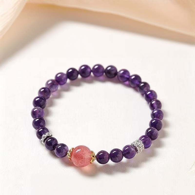 Amethyst Beaded Bracelet