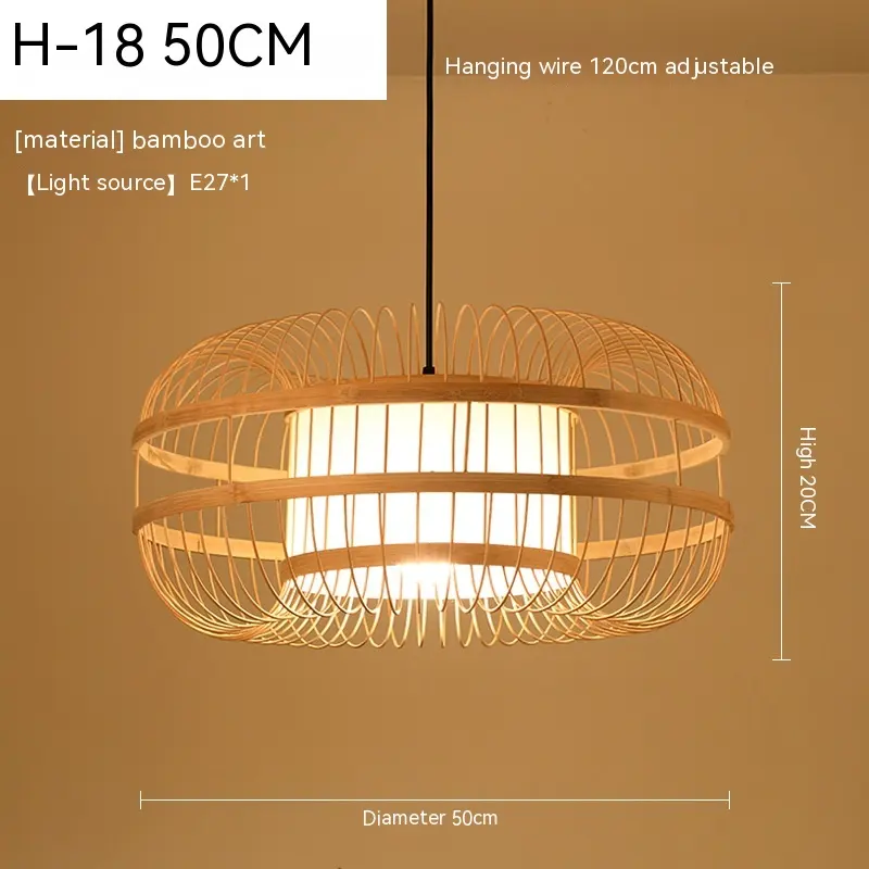 New Chinese Style Bamboo Weaving Handicraft Pendant