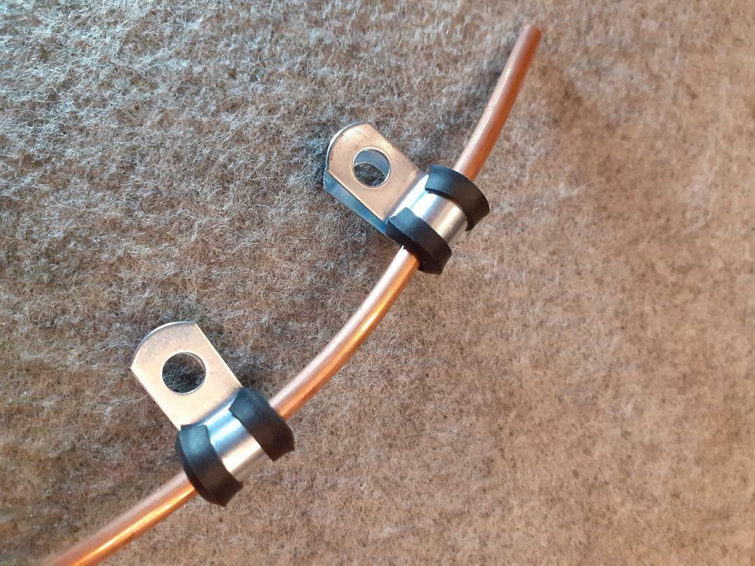 12Pcs Brake Pipe Tube Clips Rubber Lined Steel P Clips 3 16 Lines Brake Parts