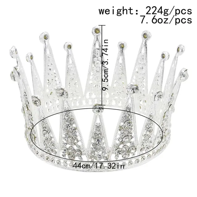 Fashion Bridal Hair Accessories Alloy Hollow Diamond Crown Silver - Shop at LoveMi