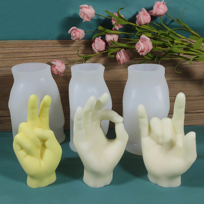 DIY Hand Shaped Silicone Candle Holder Mould
