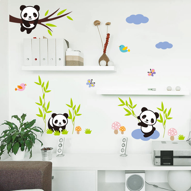 3f34b490 e024 42d1 8c31 118e7e1849bc - Panda Bamboo Removable Wall Sticker Children Room