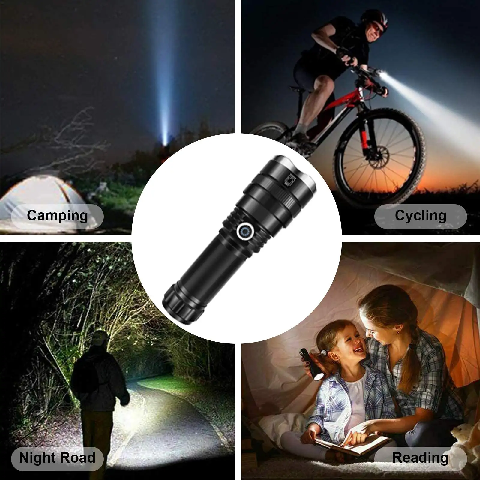 Rechargeable Zoom Long-range LED Aluminum Alloy Searchlight