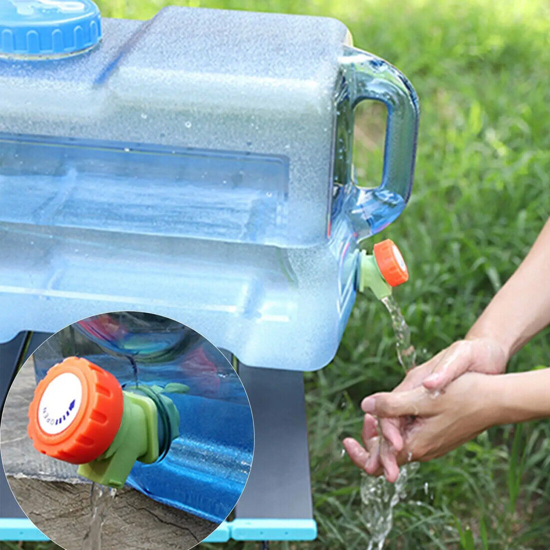 NEW 12L Camping Hiking Tank Container Storage Drinking Water Bottle Bucket With... 14