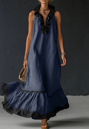 Resort-Style Linen Maxi Dress