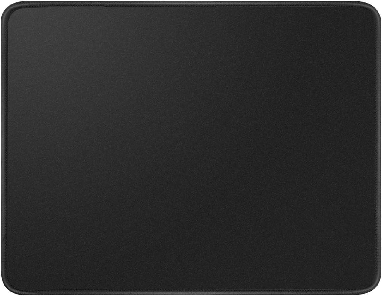 Black Waterproof Mouse Pad 10.2x8.3 Inch, 3mm Thick With Stitched Edge And Non Slip Rubber Base For Computer Laptop Office