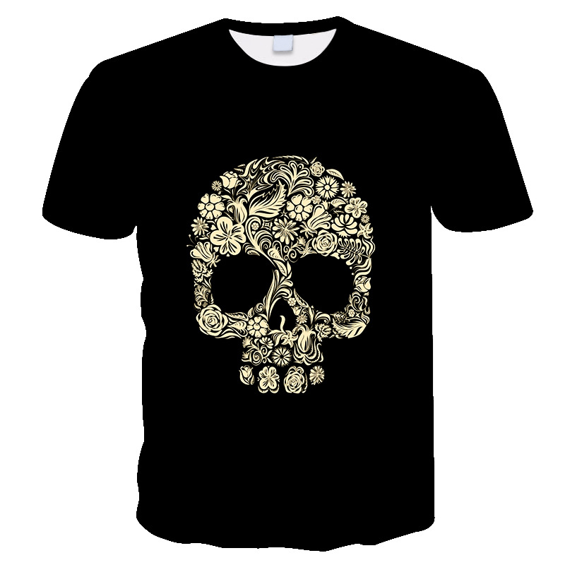 Title 2, Skull Mens and Womens 3D Digital Print Loose ...