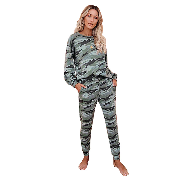 Title 5, Autumn And Winter Casual Tie-dye Pajamas Two-pi...