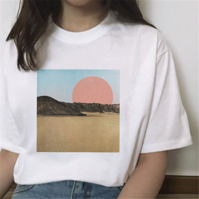 Title 9, Wave sun print couple T-shirt