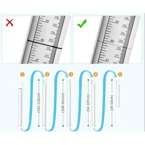 Portable Stadiometer Height Measuring Rod 8-82 Inch20-210cm — image 7