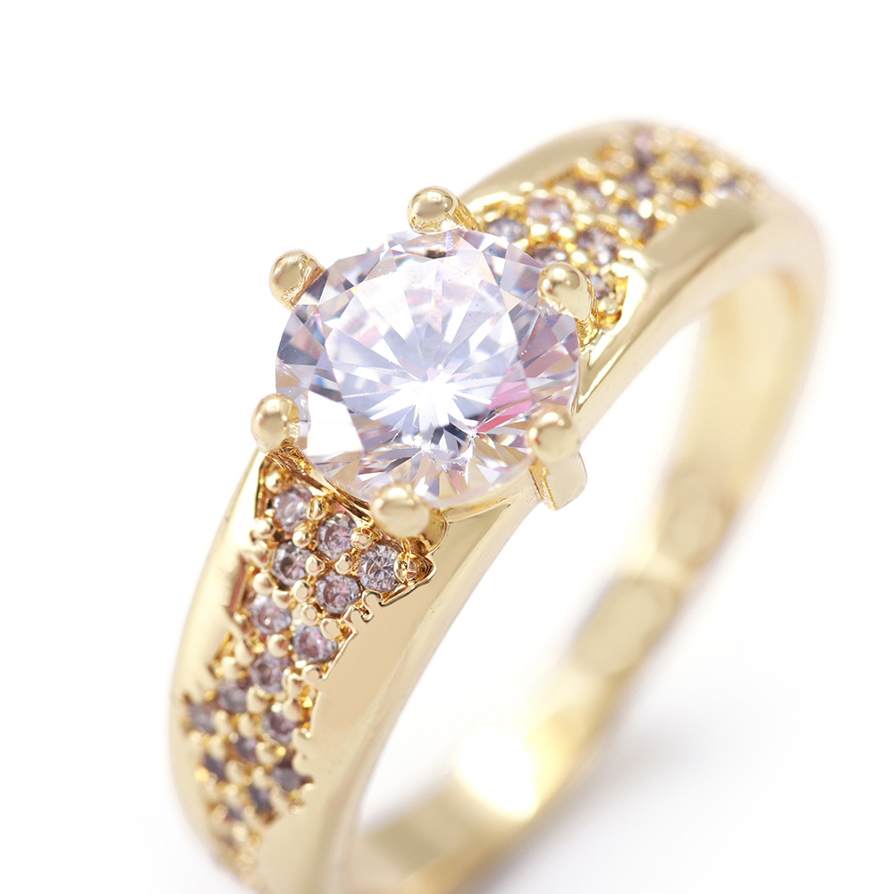 Popular Zircon Ring European And American Style Atmospheric Fashion Ring