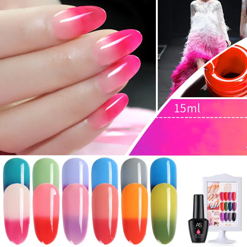 Temperature Change Glue Gradient Color Nail Polish