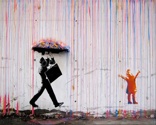 Graffiti Banksy Digital Oil Painting Living Room Bedroom Mural - Shop at LoveMi