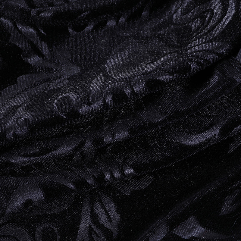 Retro Pattern Long Sleeve Print Stand Collar Single Button Shawl