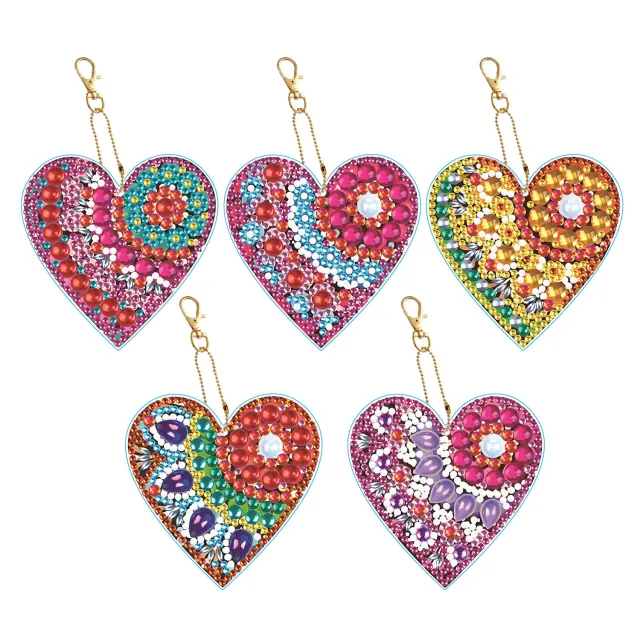 5D Diamond Painting Keychain Double sided Special shaped Diamond 4 Style - Shop at LoveMi