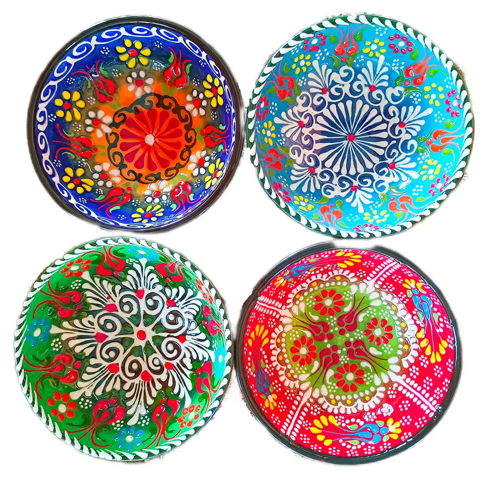 Turkish Style Ceramic Bowl Floral Pattern Decorative Tableware