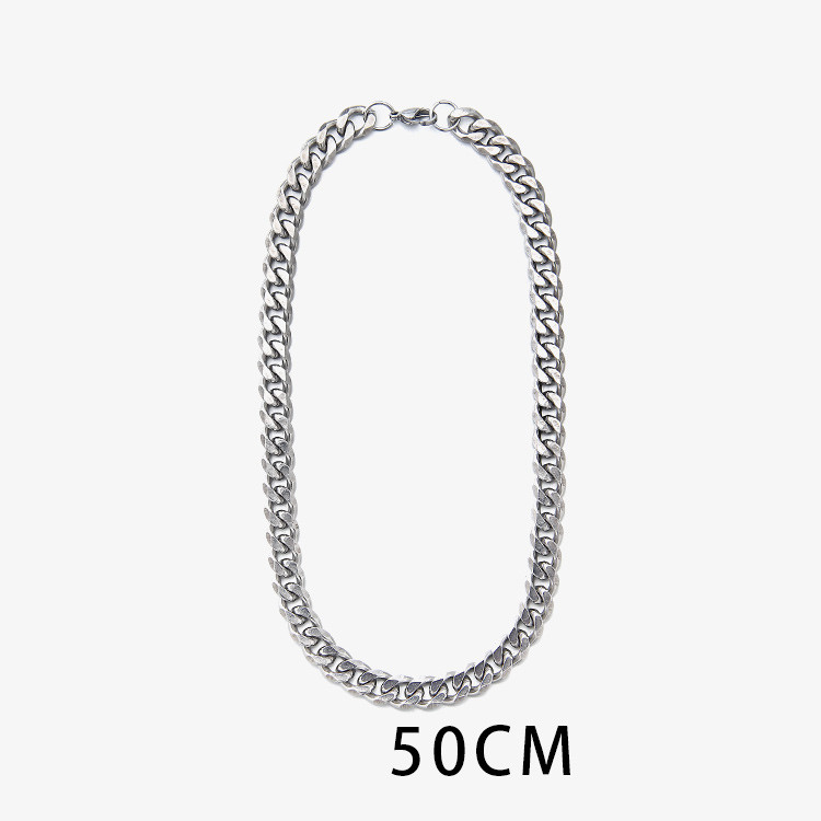 Men's High Street Hip Hop Titanium Steel Cuban Necklace